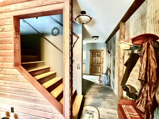 20097 Higgins Gulch Rd, Spearfish, SD 57783 - stairs with wood finished floors
