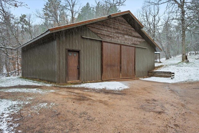 20097 Higgins Gulch Rd, Spearfish, SD 57783 - snow covered structure with an outdoor structure