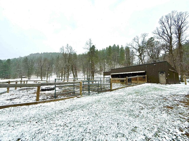 20097 Higgins Gulch Rd, Spearfish, SD 57783 - view of stable featuring a view of trees