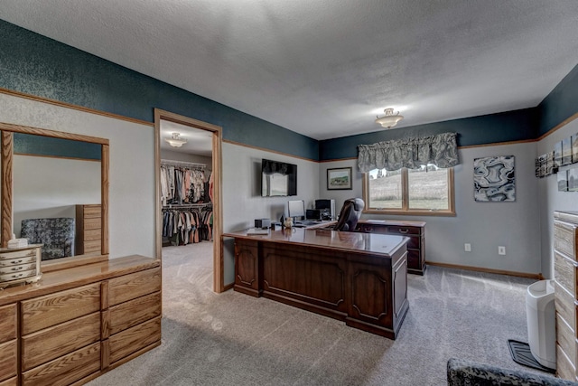5341 Scrub Oak Cir, Rapid City, SD 57702 - office with baseboards, carpet floors, and a textured ceiling