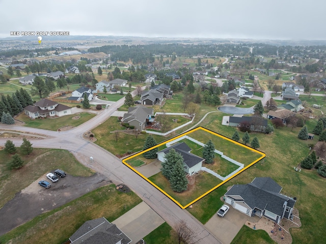 drone / aerial view featuring a residential view