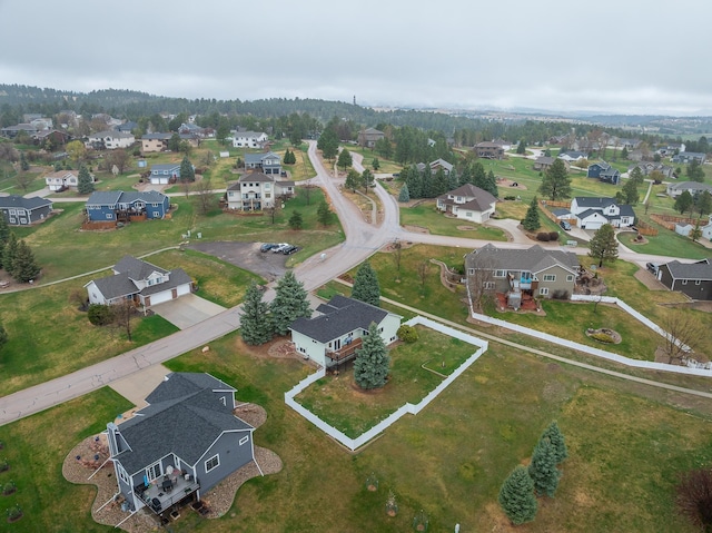 aerial view with a residential view
