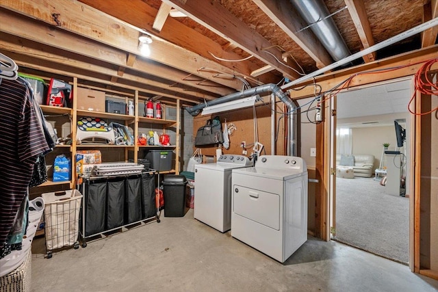 902 Yuma St, Belle Fourche, SD 57717 - clothes washing area with independent washer and dryer and laundry area