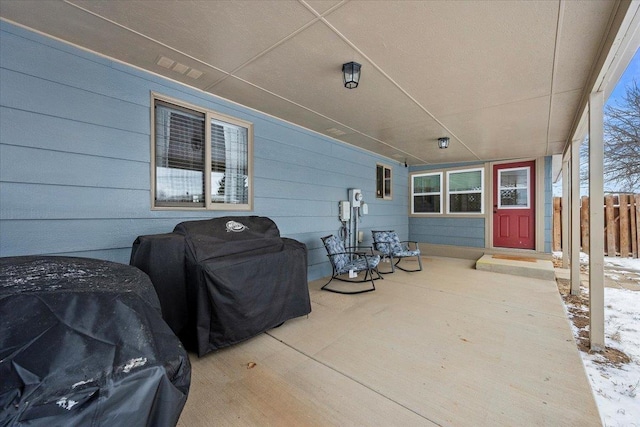 902 Yuma St, Belle Fourche, SD 57717 - view of patio with fence and grilling area
