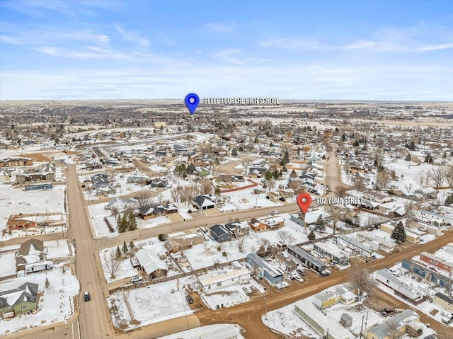 902 Yuma St, Belle Fourche, SD 57717 - bird's eye view featuring a residential view