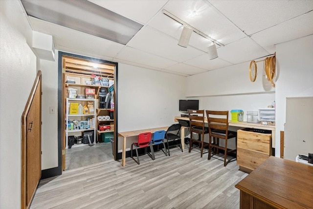 2042 12th Ave, Belle Fourche, SD 57717 - office featuring a drop ceiling and wood finished floors