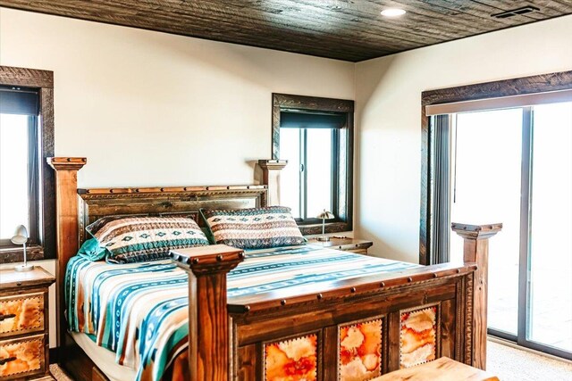 bedroom featuring visible vents