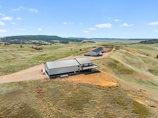 aerial view featuring a rural view