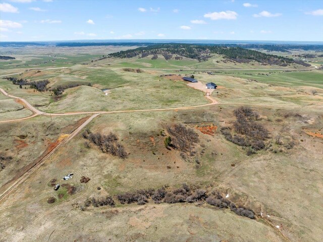 drone / aerial view with a rural view