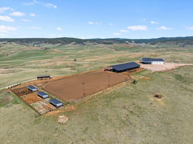 drone / aerial view featuring a rural view