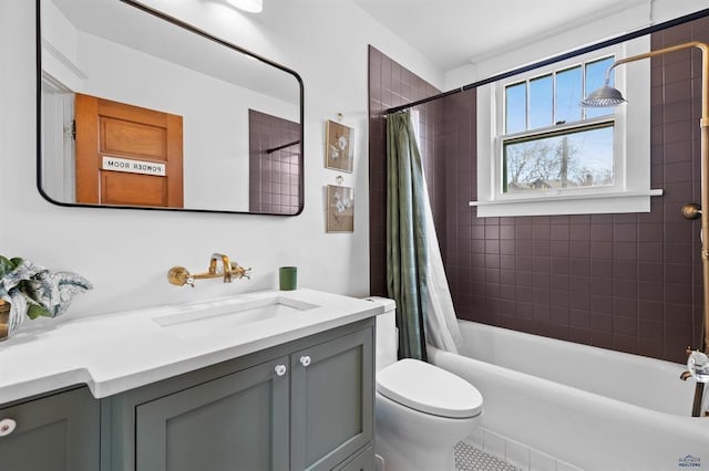 1019 Fulton St, Rapid City, SD 57701 - full bath featuring toilet, shower / bath combination with curtain, and vanity