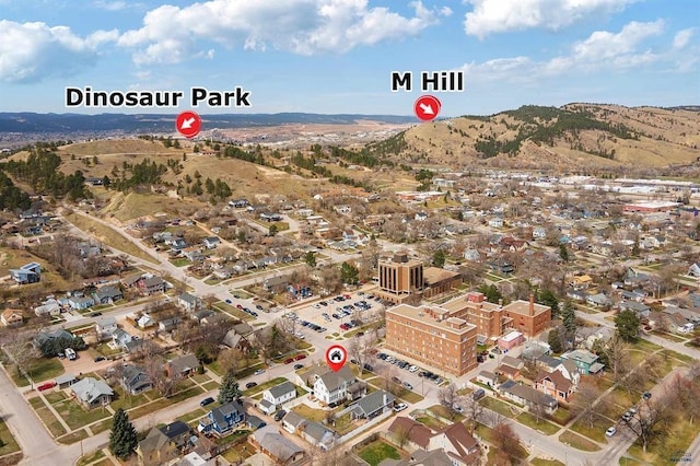 1019 Fulton St, Rapid City, SD 57701 - bird's eye view featuring a mountain view