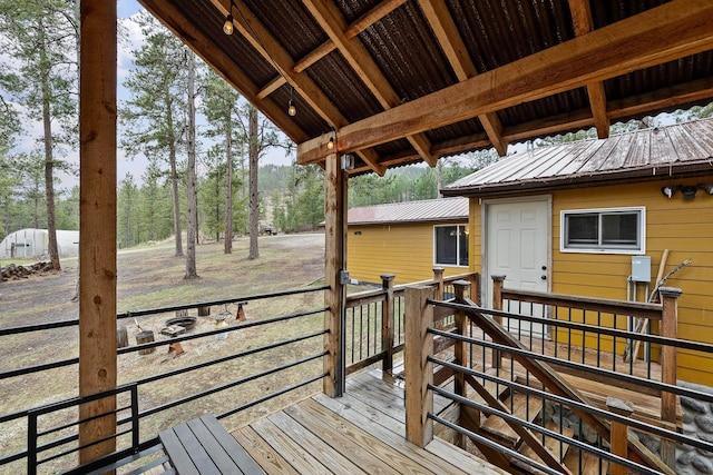 22773 Sunnyside Gulch Rd, Silver City, SD 57702 - view of wooden deck