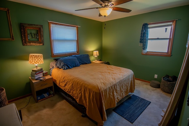 2608 Maple Ave, Rapid City, SD 57701 - carpeted bedroom featuring baseboards and ceiling fan