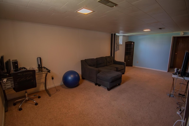 2608 Maple Ave, Rapid City, SD 57701 - home office featuring carpet, baseboards, and visible vents