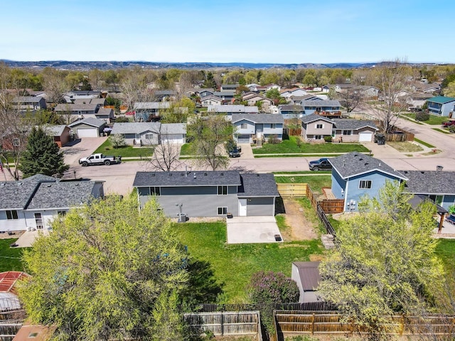 aerial view of residential area