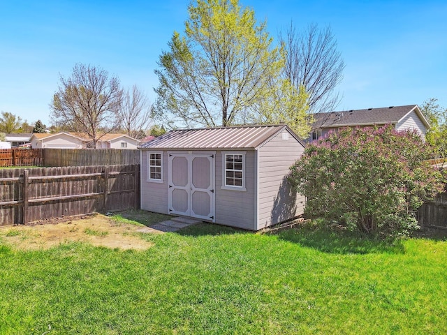 view of shed