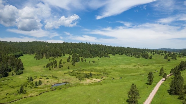 aerial view of a heavily wooded area