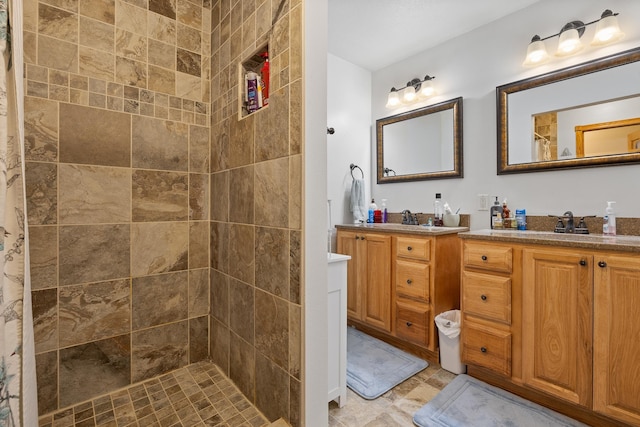 6494 Blake Rd, Rapid City, SD 57702 - full bathroom featuring tiled shower and vanity