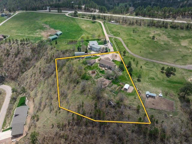 6494 Blake Rd, Rapid City, SD 57702 - overview of rural landscape featuring property parcel outlined
