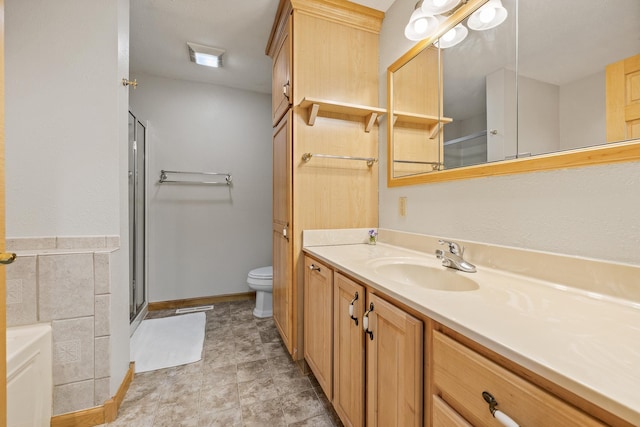 4202 Mary Dr, Rapid City, SD 57702 - bathroom with vanity, toilet, a stall shower, and a bath