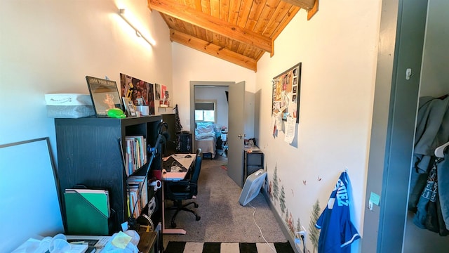 125 S Galena St, Lead, SD 57754 - carpeted home office featuring wooden ceiling