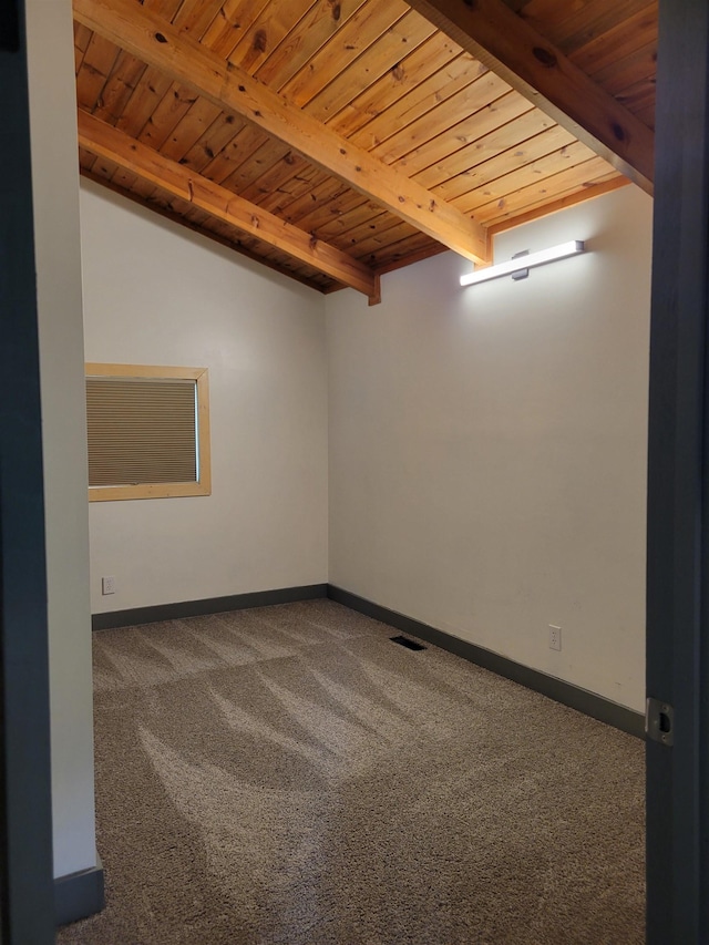 125 S Galena St, Lead, SD 57754 - carpeted empty room with wooden ceiling and baseboards