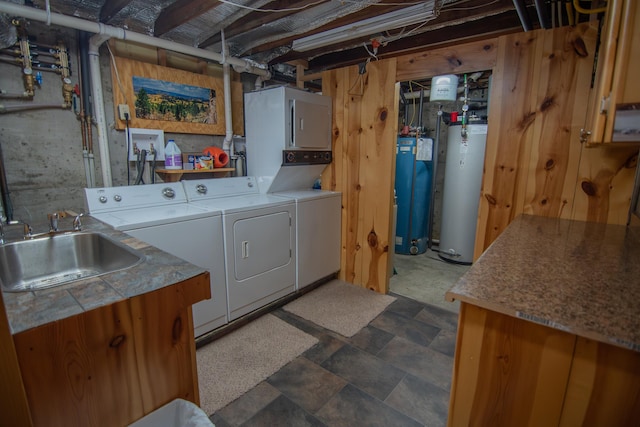 10 Centennial Ave, Deadwood, SD 57732 - laundry room with water heater, independent washer and dryer, and cabinet space