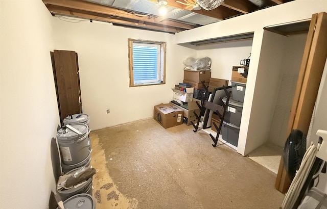 view of storage room