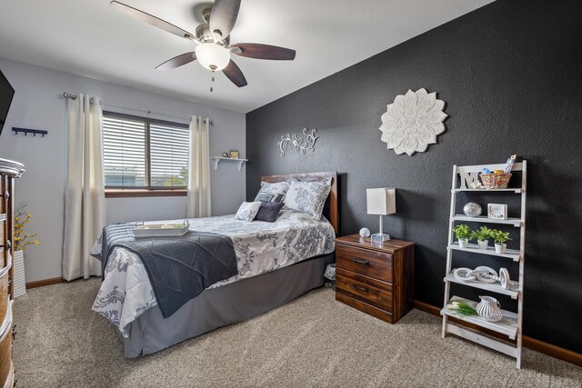 4127 Quiment Ct, Rapid City, SD 57702 - bedroom with carpet, baseboards, and ceiling fan