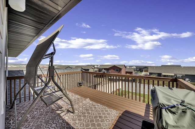 1234 Juneau Dr, Box Elder, SD 57719 - wooden terrace featuring a residential view and grilling area