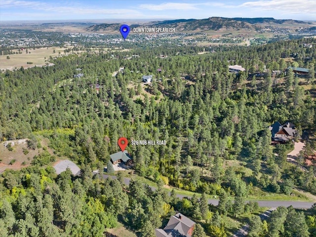326 Nob Hill Rd, Spearfish, SD 57783 - view of property location with a forest and a mountainous background