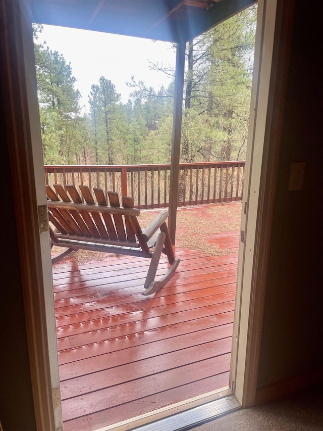 326 Nob Hill Rd, Spearfish, SD 57783 - deck featuring a wooded view