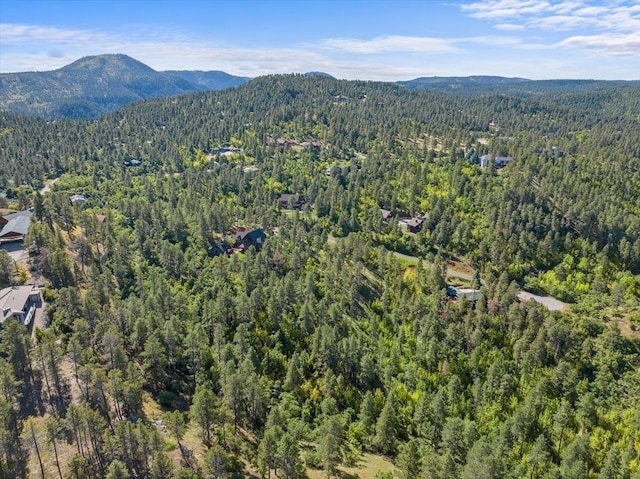 326 Nob Hill Rd, Spearfish, SD 57783 - aerial overview of property's location with a forest and mountains