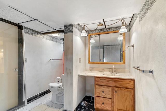2030 12th Ave, Belle Fourche, SD 57717 - bathroom with tile patterned flooring, vanity, and toilet