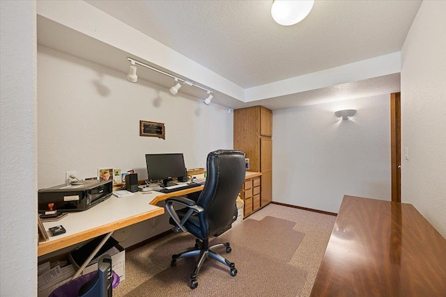 1129 Foothills Rd, Sturgis, SD 57785 - office space featuring light carpet, rail lighting, and baseboards