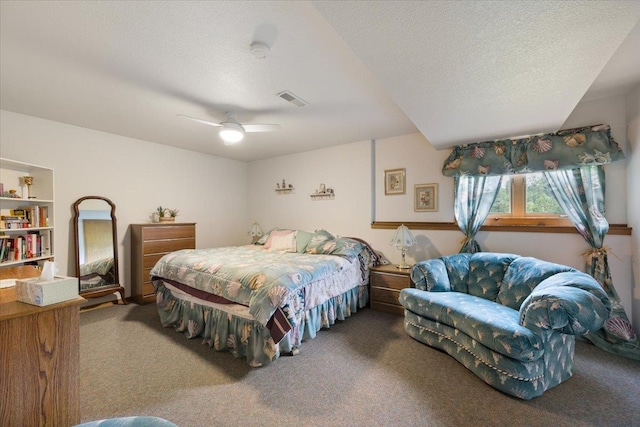 1129 Foothills Rd, Sturgis, SD 57785 - bedroom featuring carpet, a ceiling fan, and a textured ceiling