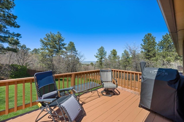 376 Lone Elk Rd, Spearfish, SD 57783 - wooden terrace featuring a grill