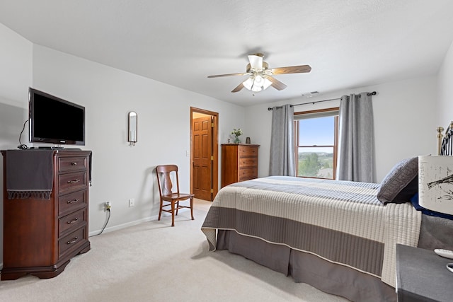 7725 Other, Rapid City, SD 57702 - bedroom with light colored carpet, ceiling fan, and baseboards