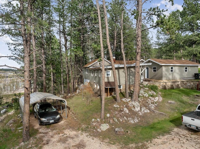 123 Gordon St, Custer, SD 57730 - view of front of property with a detached carport