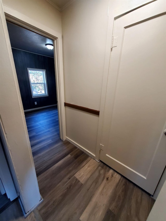 105 N Washington St, Edgemont, SD 57735 - hall featuring wood finished floors and ornamental molding