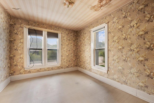 308 Main St, Deadwood, SD 57732 - spare room featuring baseboards and wood ceiling