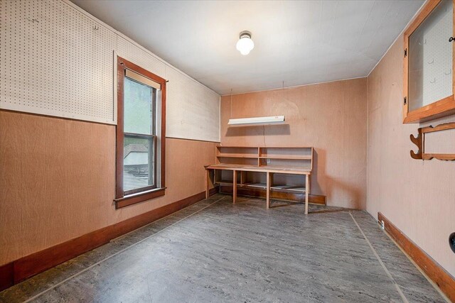 308 Main St, Deadwood, SD 57732 - office featuring wainscoting and concrete floors
