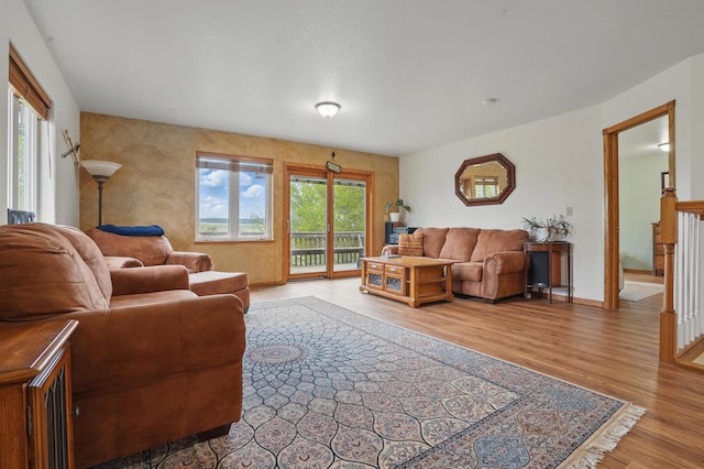 18977 Black Angus Ln, Belle Fourche, SD 57717 - living area featuring wood finished floors and baseboards