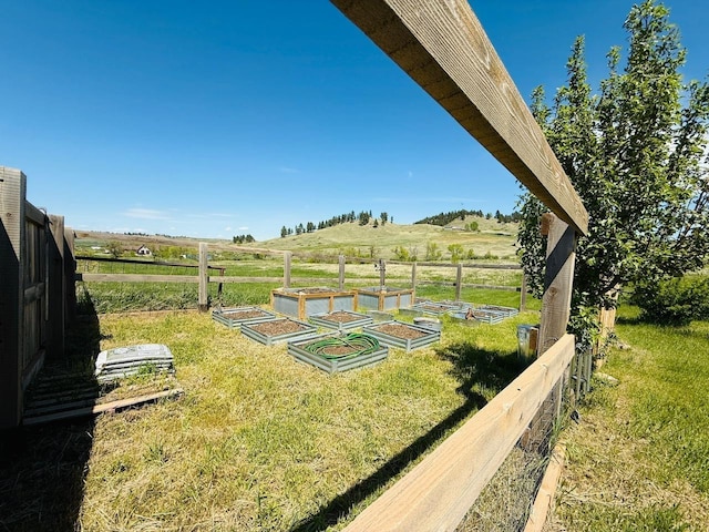 10226 Buena Vista Ln, Belle Fourche, SD 57717 - view of yard with a garden and a view of rural / pastoral area