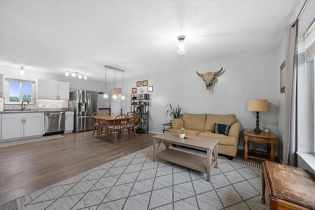 733 Zenith St, Belle Fourche, SD 57717 - living room with light wood-style flooring and a textured ceiling