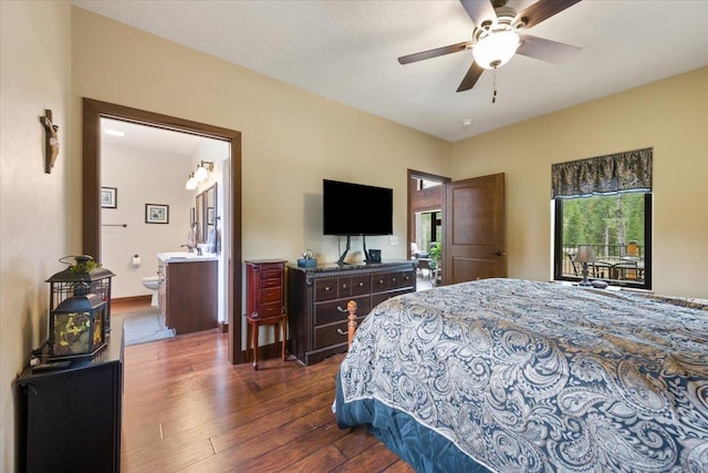 11132 Bogey Cir, Lead, SD 57754 - bedroom featuring hardwood / wood-style floors and ensuite bathroom