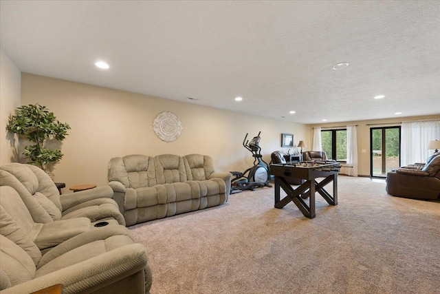 11132 Bogey Cir, Lead, SD 57754 - living area featuring light carpet and recessed lighting