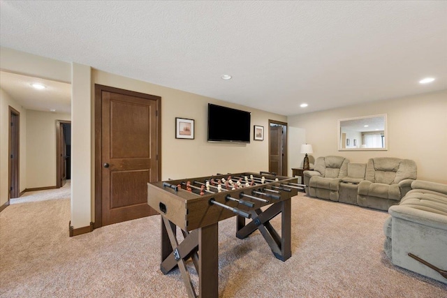 11132 Bogey Cir, Lead, SD 57754 - recreation room featuring light carpet, recessed lighting, and baseboards