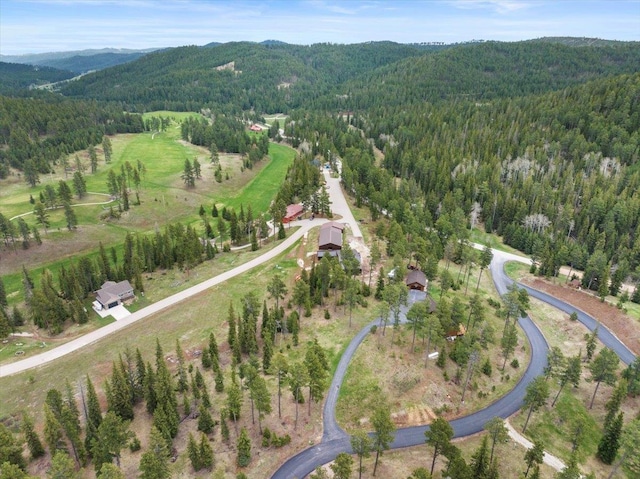11132 Bogey Cir, Lead, SD 57754 - aerial overview of property's location featuring a forest and a mountainous background